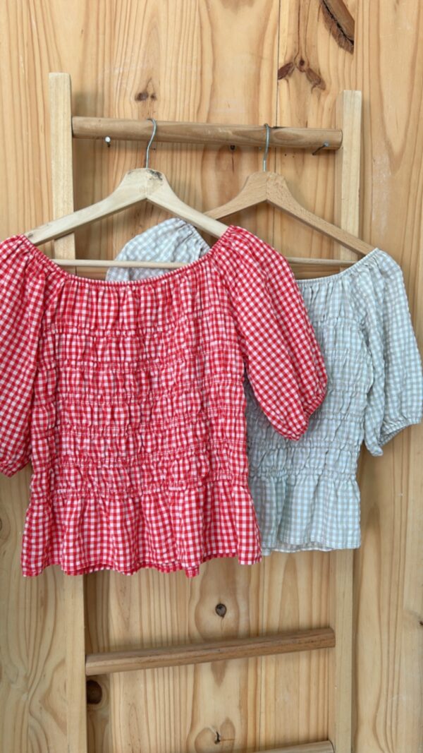Blusa Vichy frunce - Imagen 3