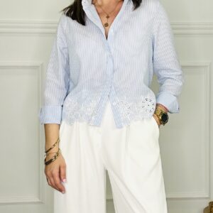 Blusa rayas bordado