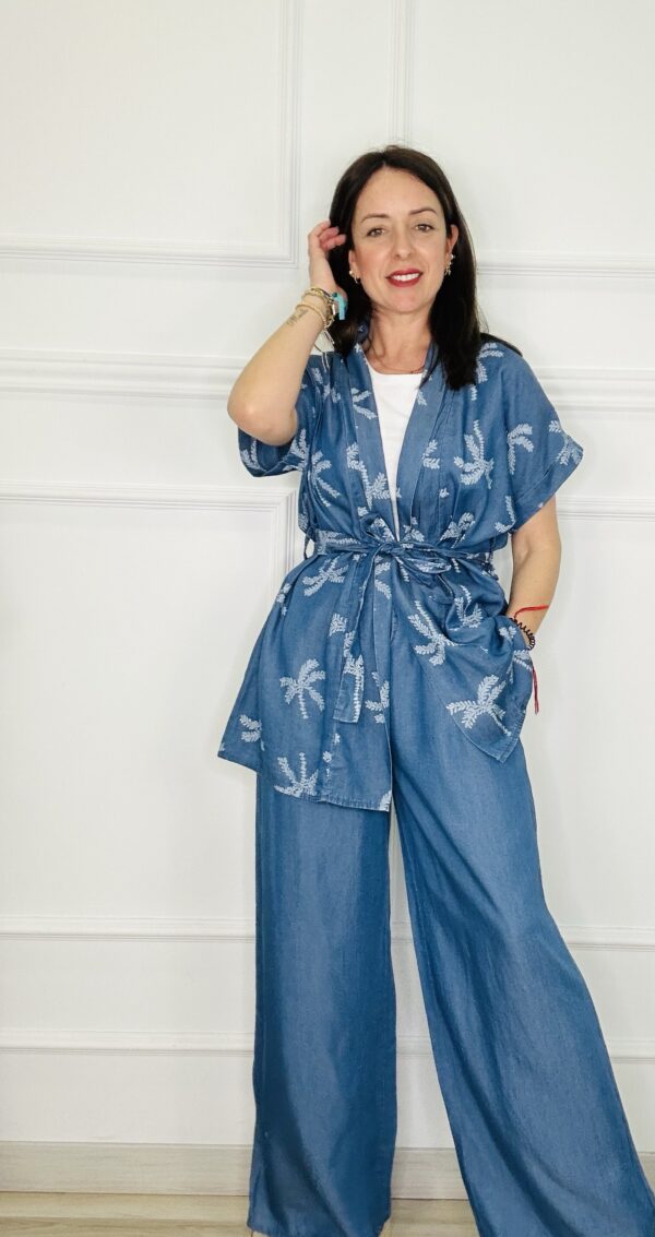 Sobrecamisa denim palmera - Imagen 3