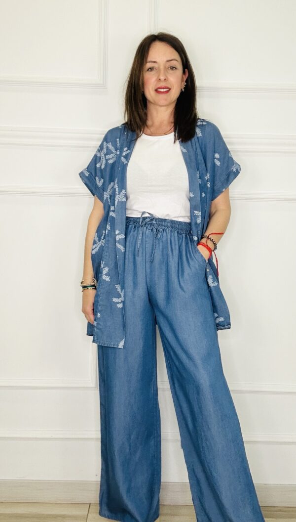 Sobrecamisa denim palmera - Imagen 4