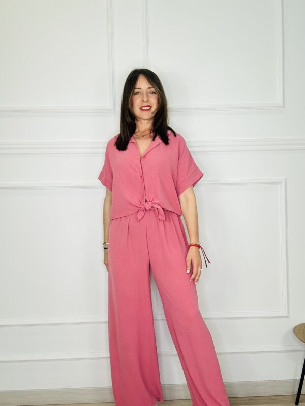 Conjunto blusa nudo