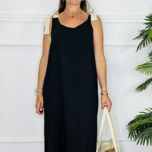 Vestido lazadas beige