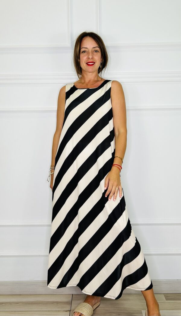 Vestido rayas licra fria - Imagen 3
