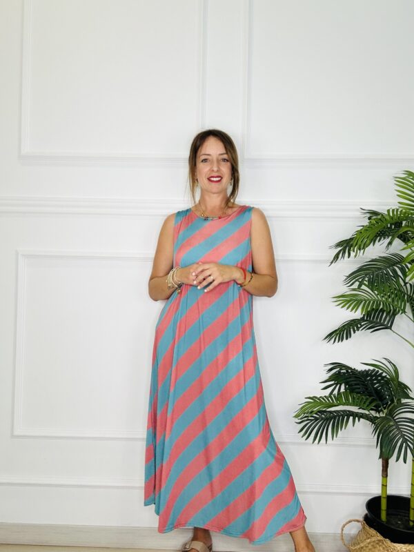 Vestido rayas licra fria