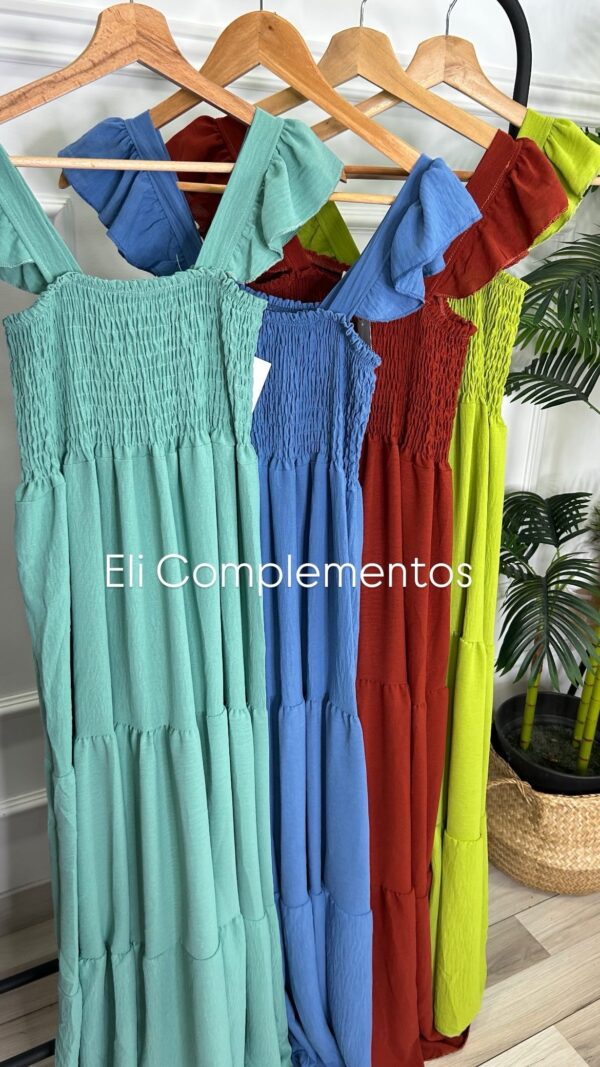 Vestido frunce con volante - Imagen 3