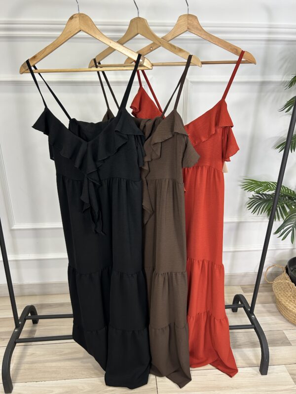 Vestido tiranta volante - Imagen 3