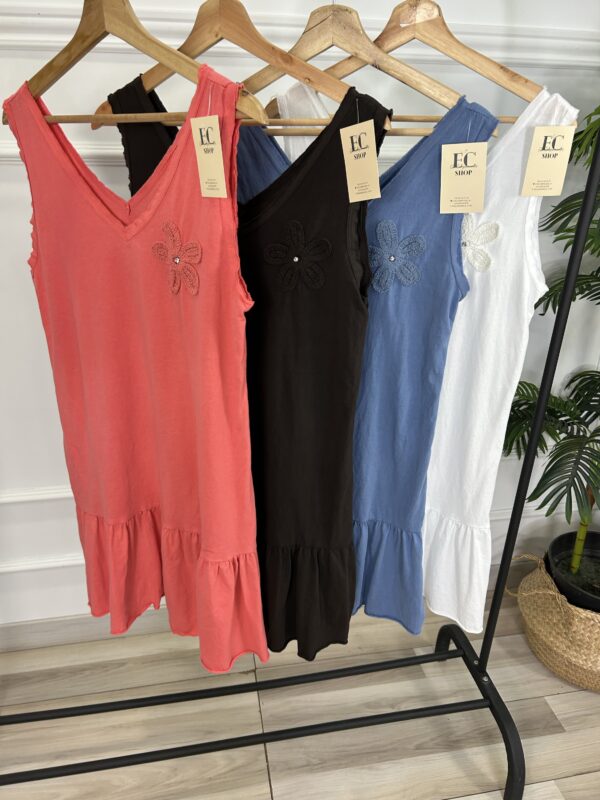 Vestido corto flor - Imagen 2