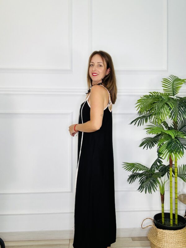 Vestido negro/beige - Imagen 2
