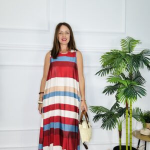 Vestido licra rayas