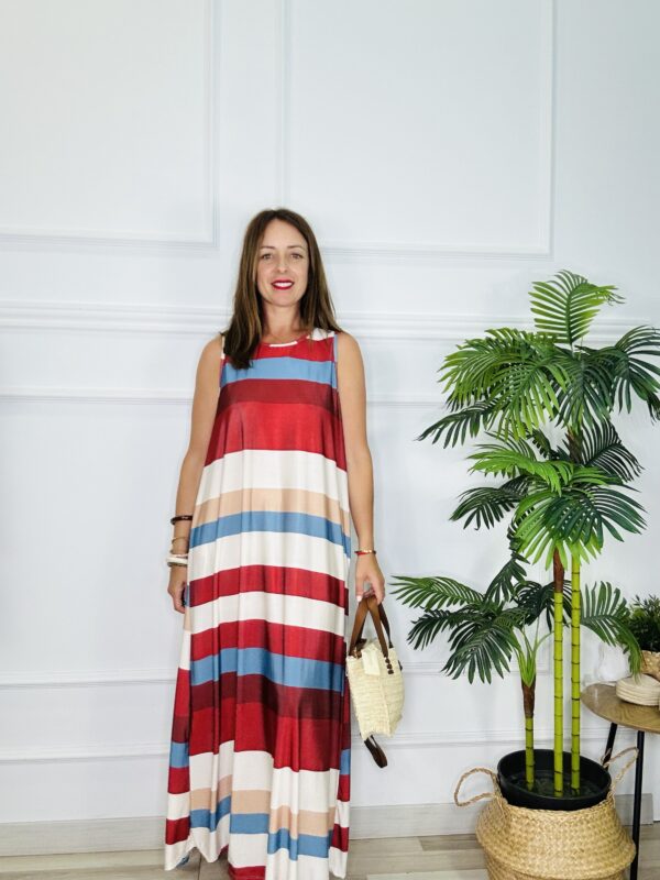 Vestido licra rayas