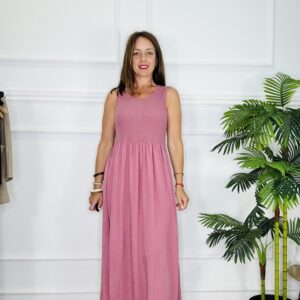 Vestido combi algodón/tela