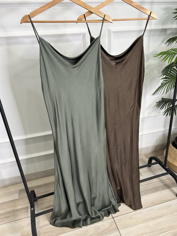 Vestido lencero satén - Imagen 2