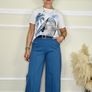 Pantalón cinturón punto