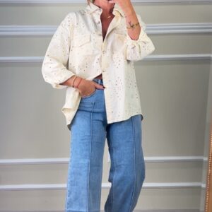 Pantalón denim costura