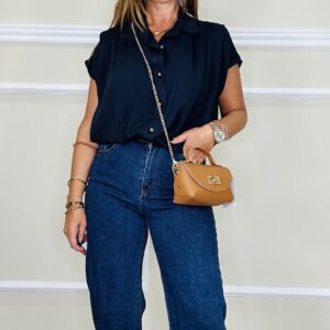 Blusa abotonada frunce
