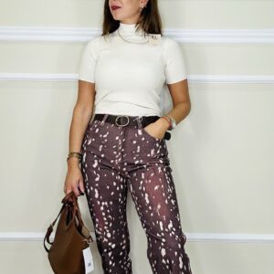 Pantalón animal print marrón