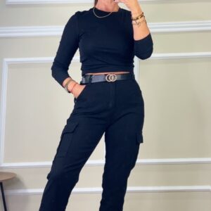 Pantalón cargo negro